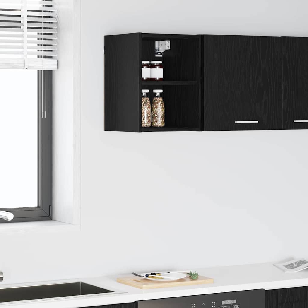 Hanging Cabinet Black Oak 30 x 29.5 x 40 cm Engineered Wood