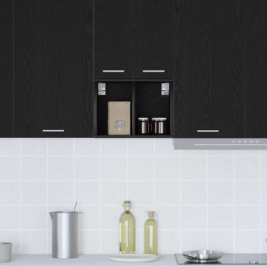 Hanging Cabinet Black Oak 30 x 29.5 x 40 cm Engineered Wood