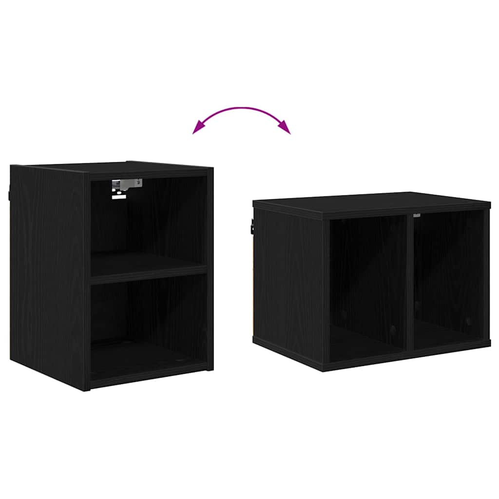 Hanging Cabinet Black Oak 30 x 29.5 x 40 cm Engineered Wood