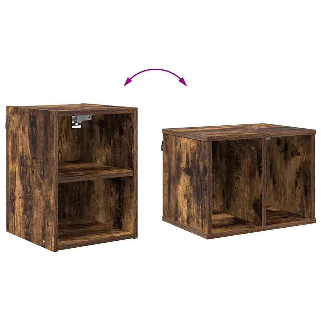Hanging Cabinet Smoked Oak 30 x 29.5 x 40 cm Engineered Wood