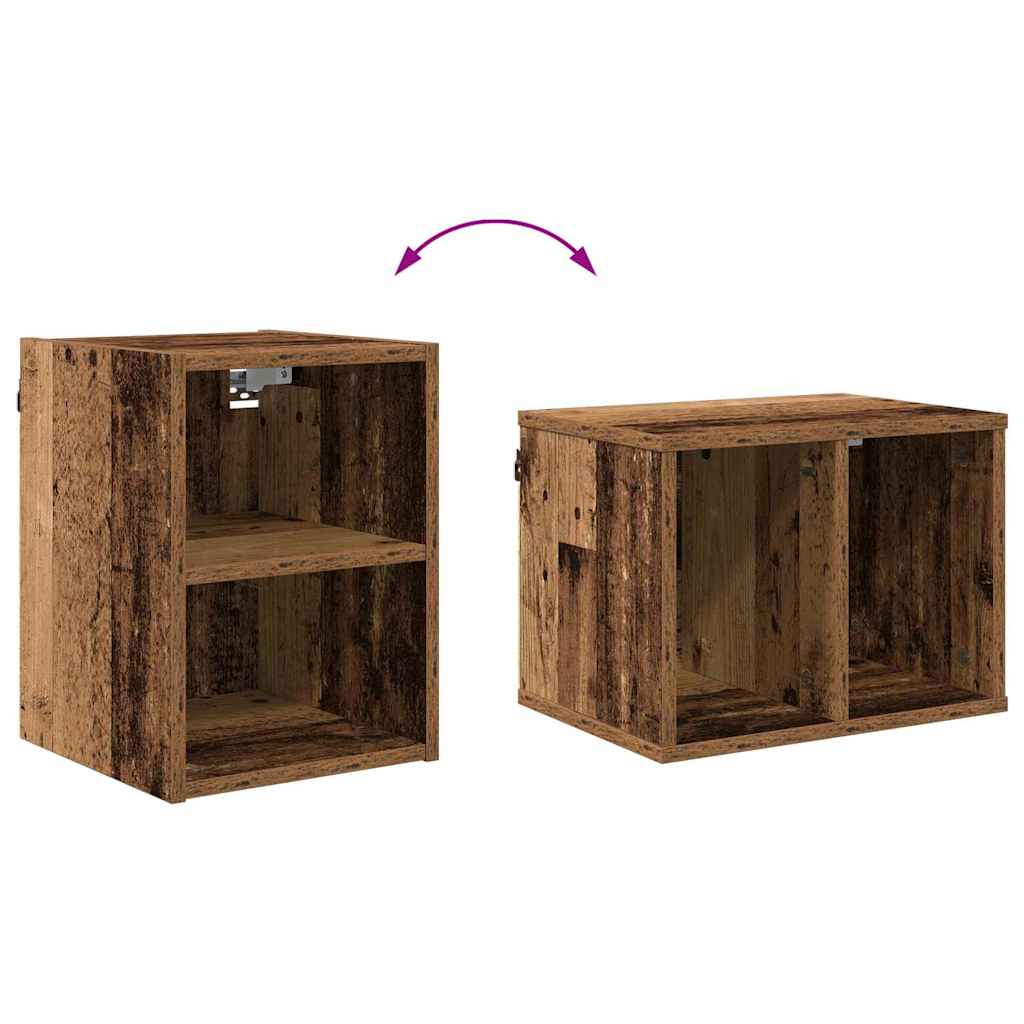 Hanging Cabinet Old Wood 30 x 29.5 x 40 cm Engineered Wood