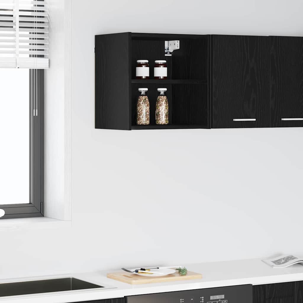 Hanging Cabinet Black Oak 40 x 29.5 x 40 cm Engineered Wood