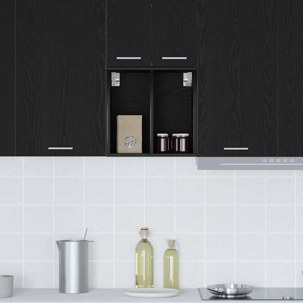Hanging Cabinet Black Oak 40 x 29.5 x 40 cm Engineered Wood