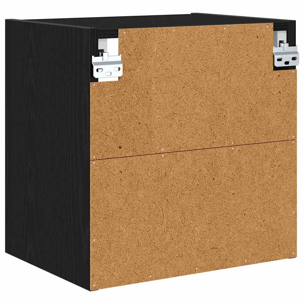 Hanging Cabinet Black Oak 40 x 29.5 x 40 cm Engineered Wood