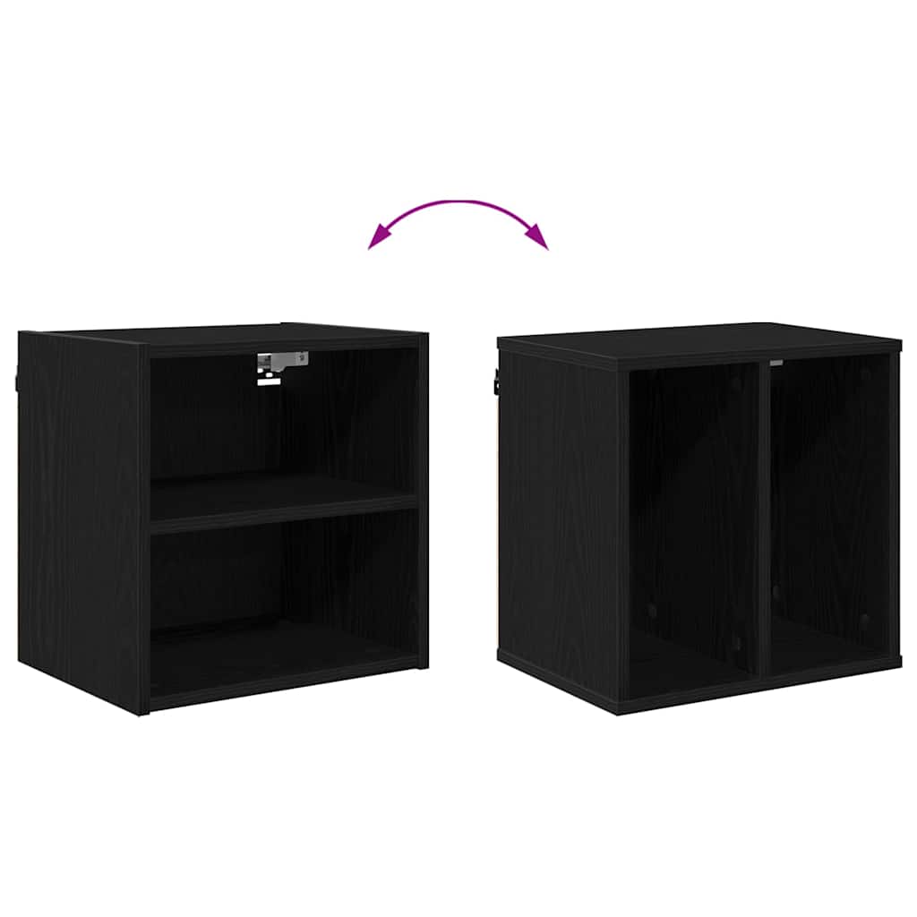 Hanging Cabinet Black Oak 40 x 29.5 x 40 cm Engineered Wood