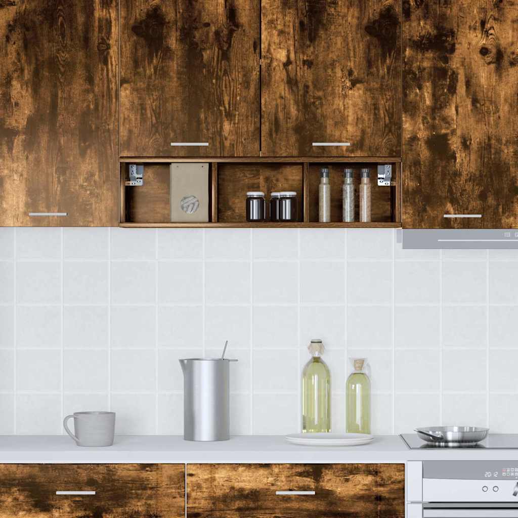 Hanging Cabinet Smoked Oak 20 x 29.5 x 80 cm Engineered Wood