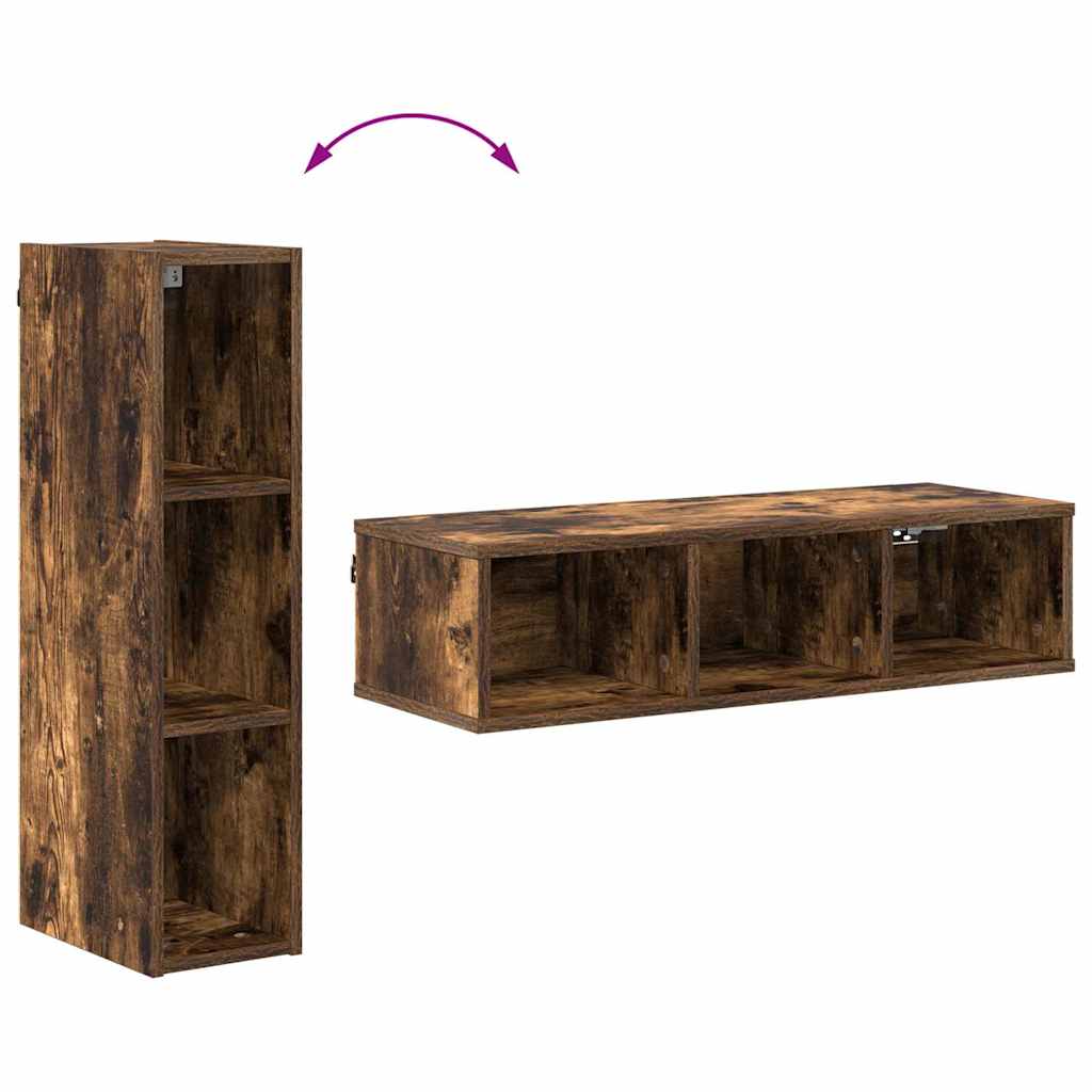 Hanging Cabinet Smoked Oak 20 x 29.5 x 80 cm Engineered Wood