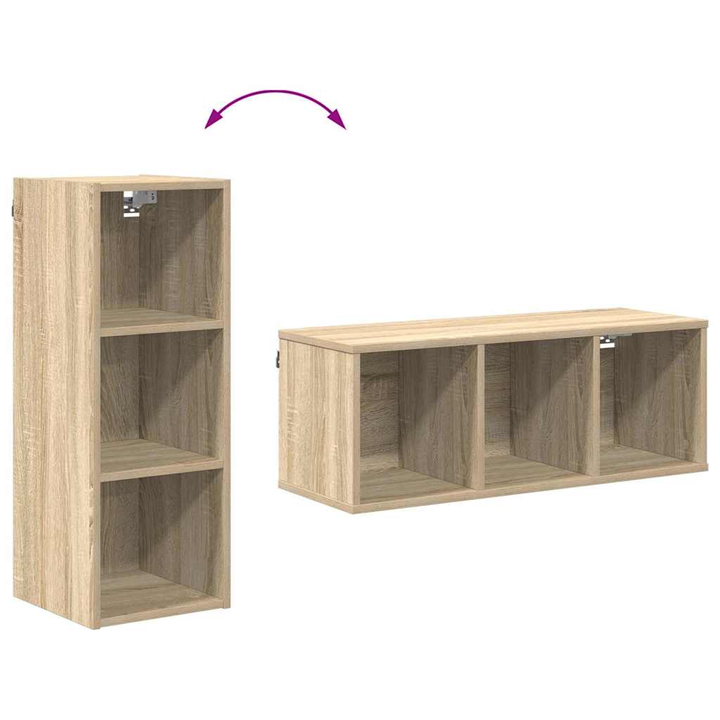Hanging Cabinet Sonoma Oak 30 x 29.5 x 80 cm Engineered Wood