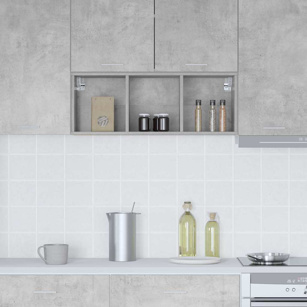 Hanging Cabinet Concrete Grey 30 x 29.5 x 80 cm Engineered Wood