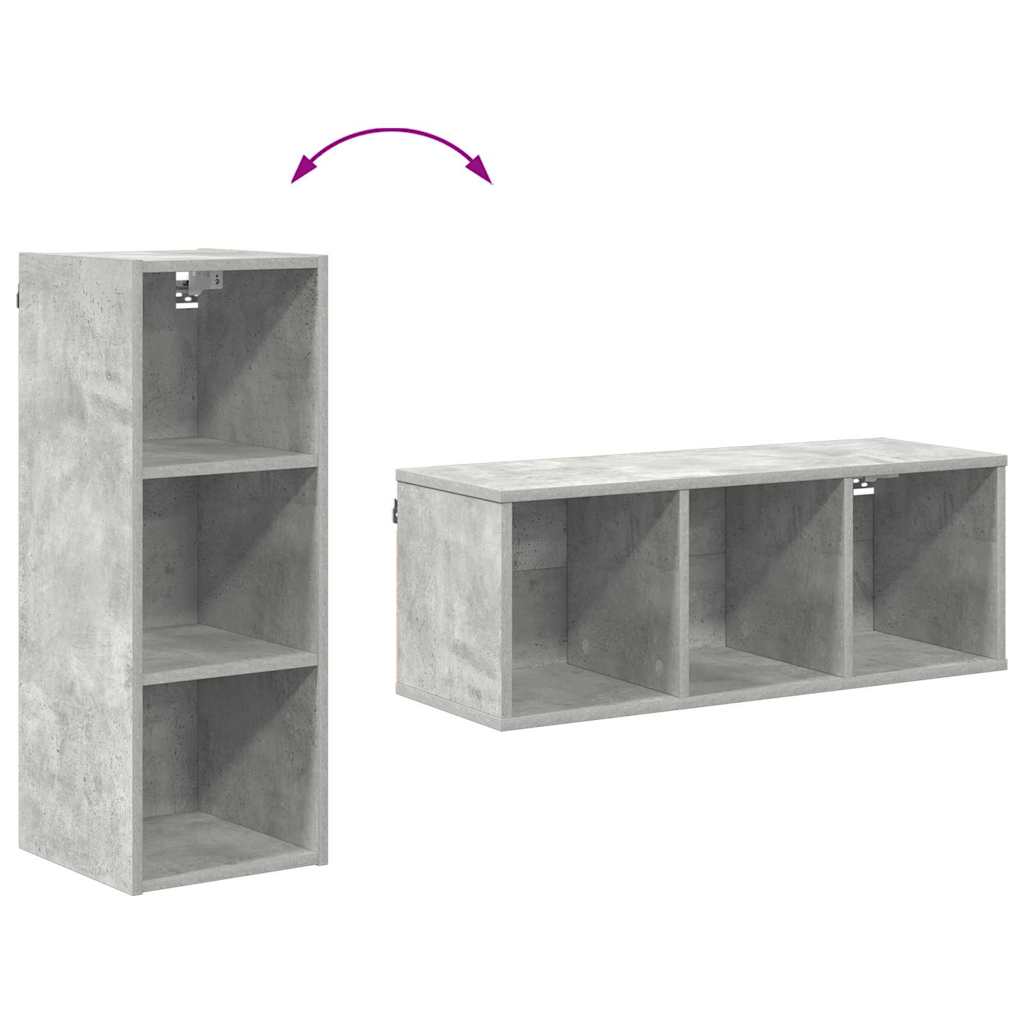 Hanging Cabinet Concrete Grey 30 x 29.5 x 80 cm Engineered Wood