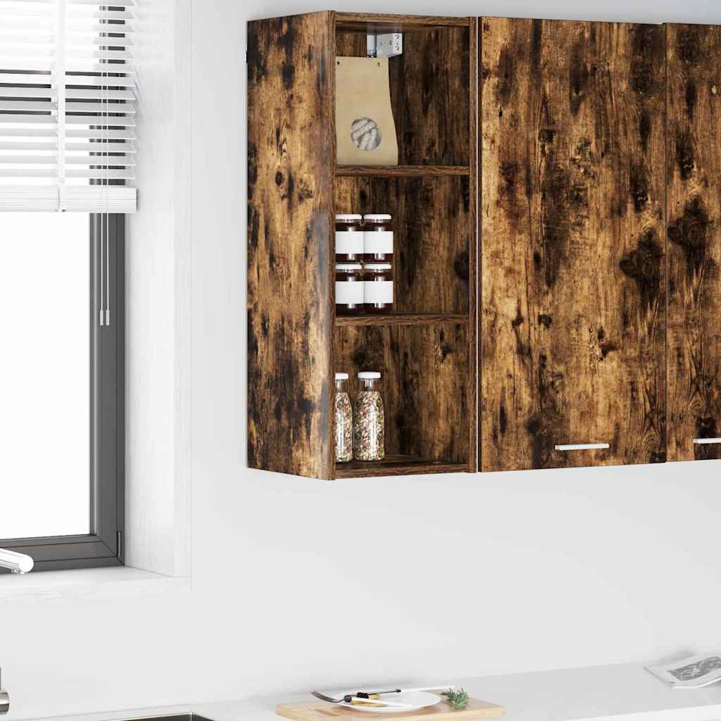 Hanging Cabinet Smoked Oak 30 x 29.5 x 80 cm Engineered Wood
