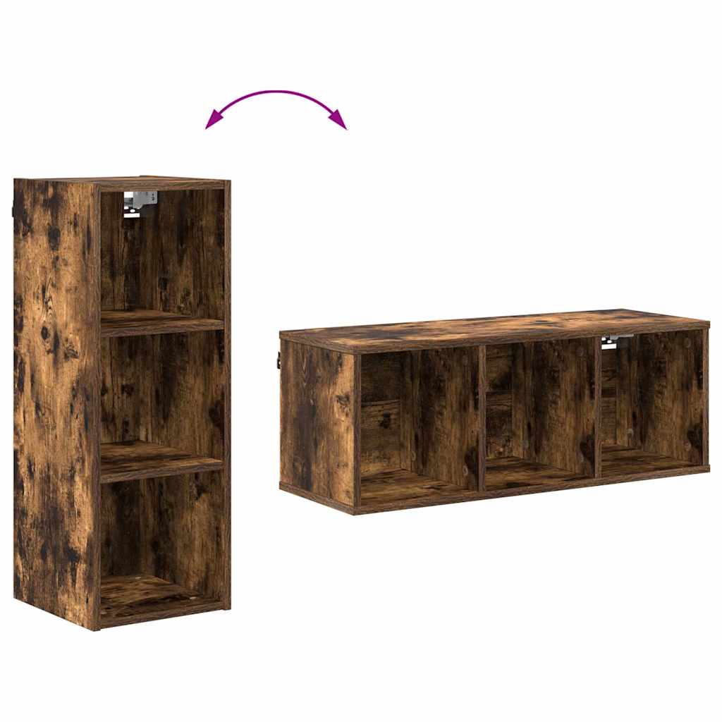 Hanging Cabinet Smoked Oak 30 x 29.5 x 80 cm Engineered Wood