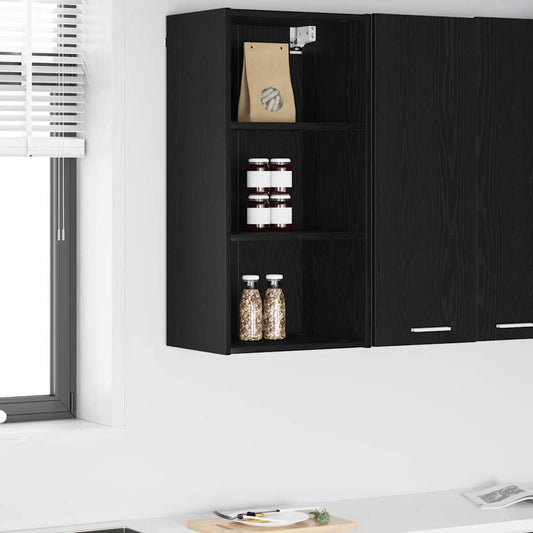 Hanging Cabinet Black Oak 40 x 29.5 x 80 cm Engineered Wood