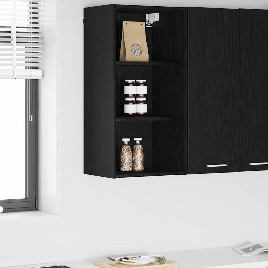 Hanging Cabinet Black Oak 40 x 29.5 x 80 cm Engineered Wood