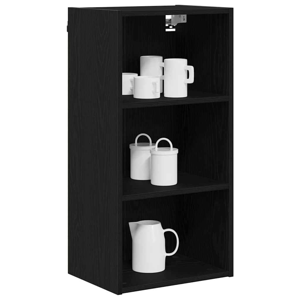 Hanging Cabinet Black Oak 40 x 29.5 x 80 cm Engineered Wood