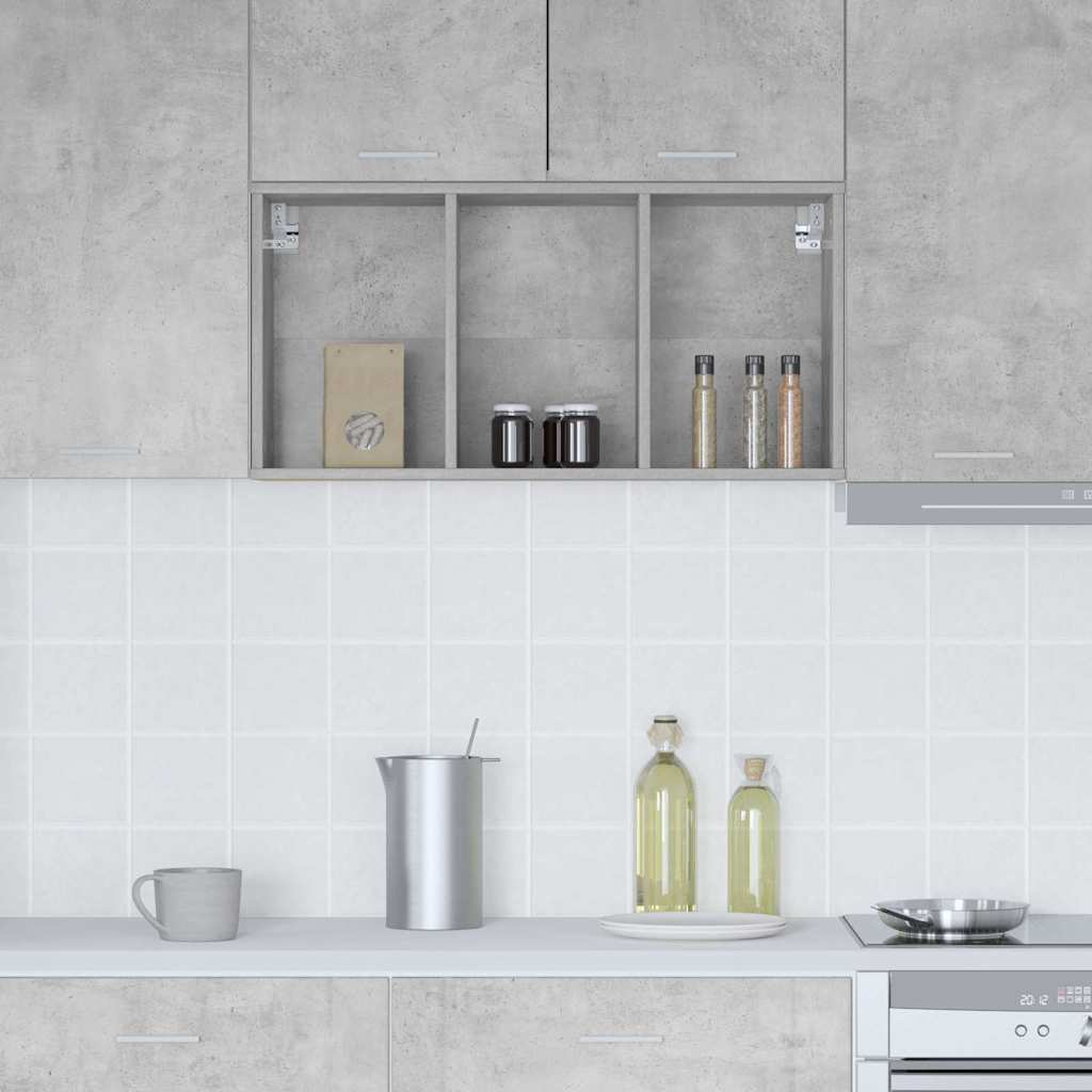 Hanging Cabinet Concrete Grey 40 x 29.5 x 80 cm Engineered Wood