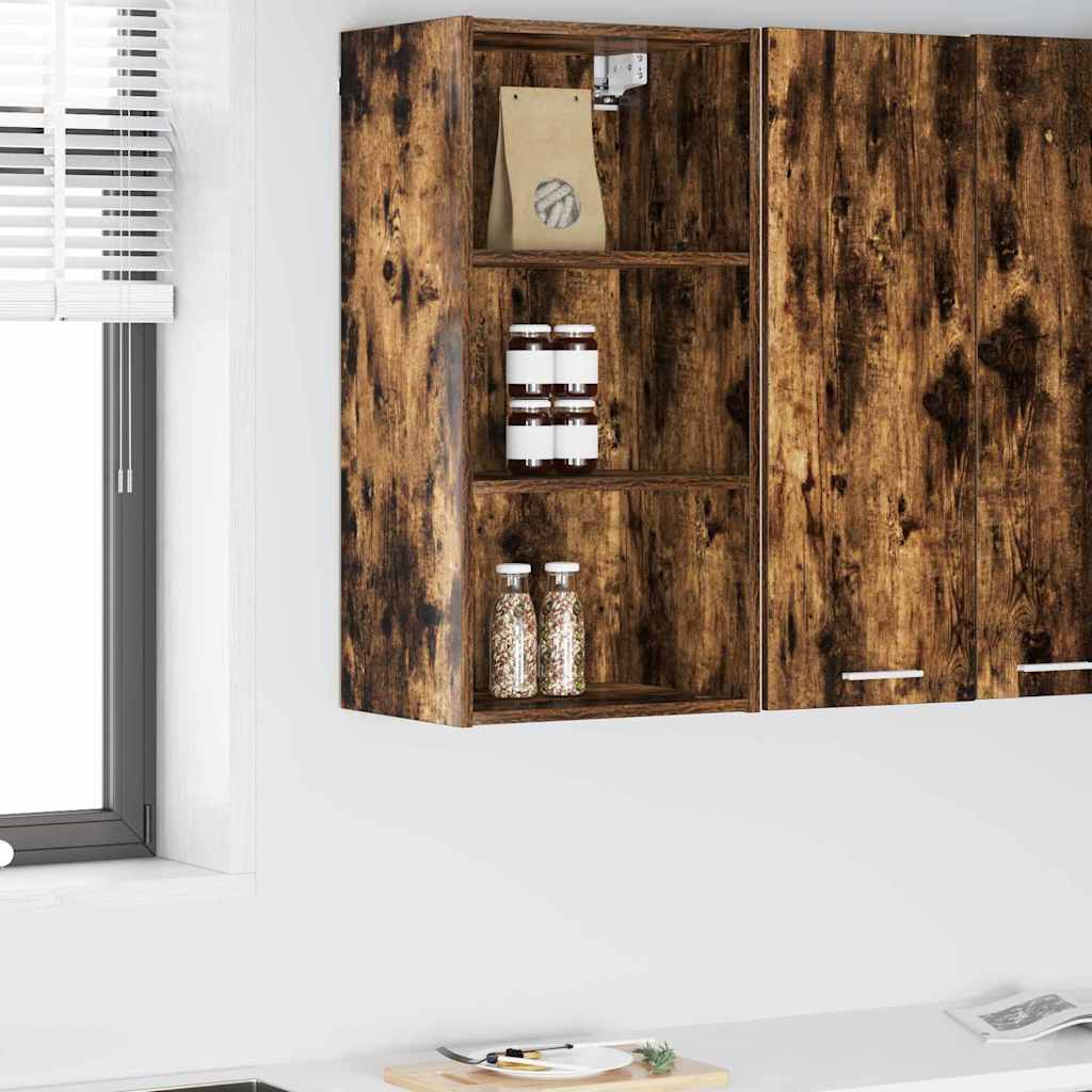 Hanging Cabinet Smoked Oak 40 x 29.5 x 80 cm Engineered Wood