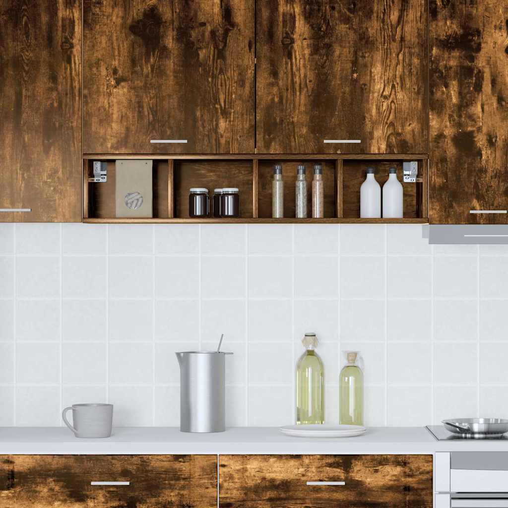 Hanging Cabinet Smoked Oak 20 x 29.5 x 100 cm Engineered Wood