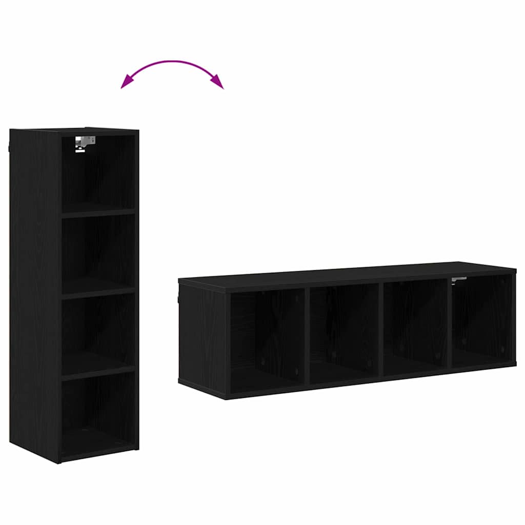 Hanging Cabinet Black Oak 30 x 29.5 x 100 cm Engineered Wood