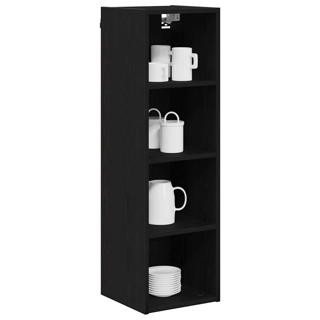 Hanging Cabinet Black Oak 30 x 29.5 x 100 cm Engineered Wood