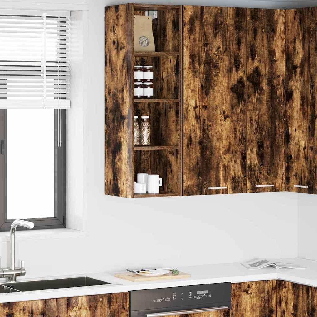 Hanging Cabinet Smoked Oak 30 x 29.5 x 100 cm Engineered Wood