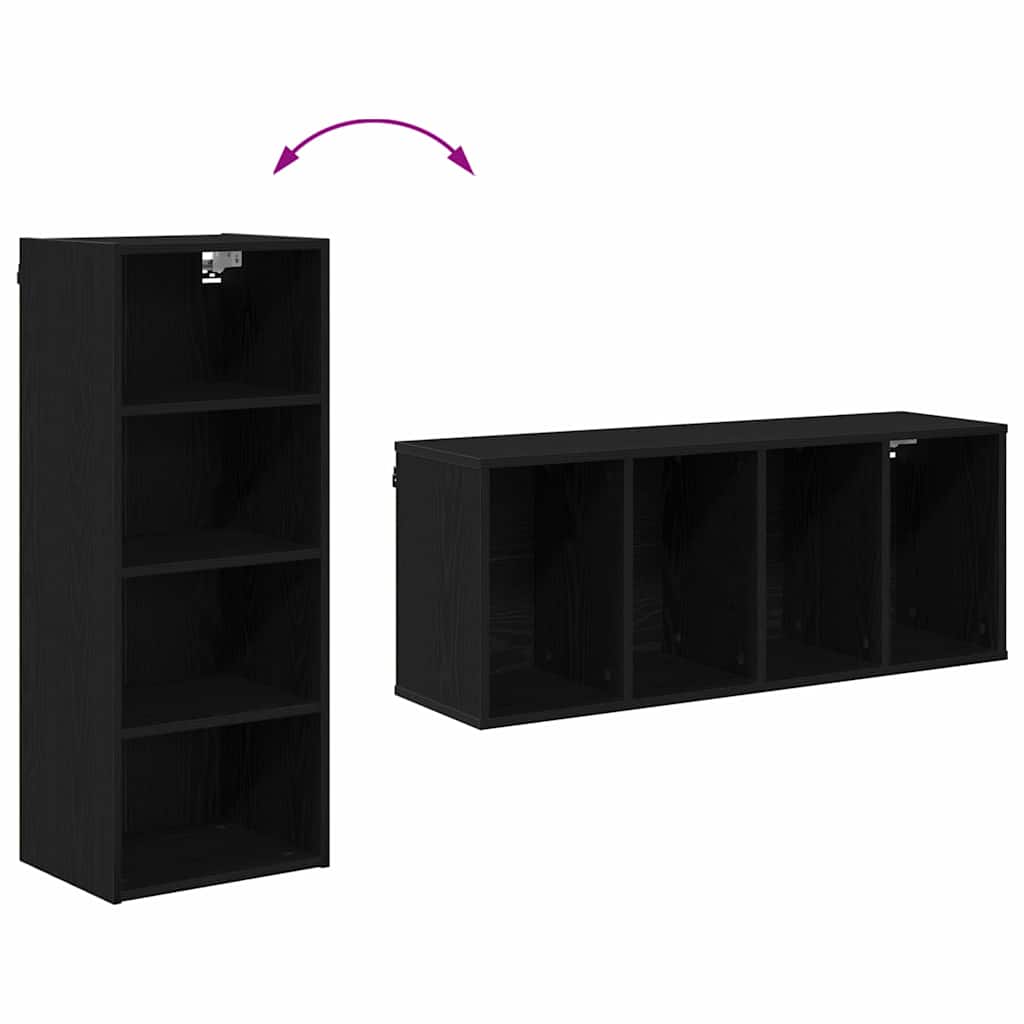 Hanging Cabinet Black Oak 40 x 29.5 x 100 cm Engineered Wood