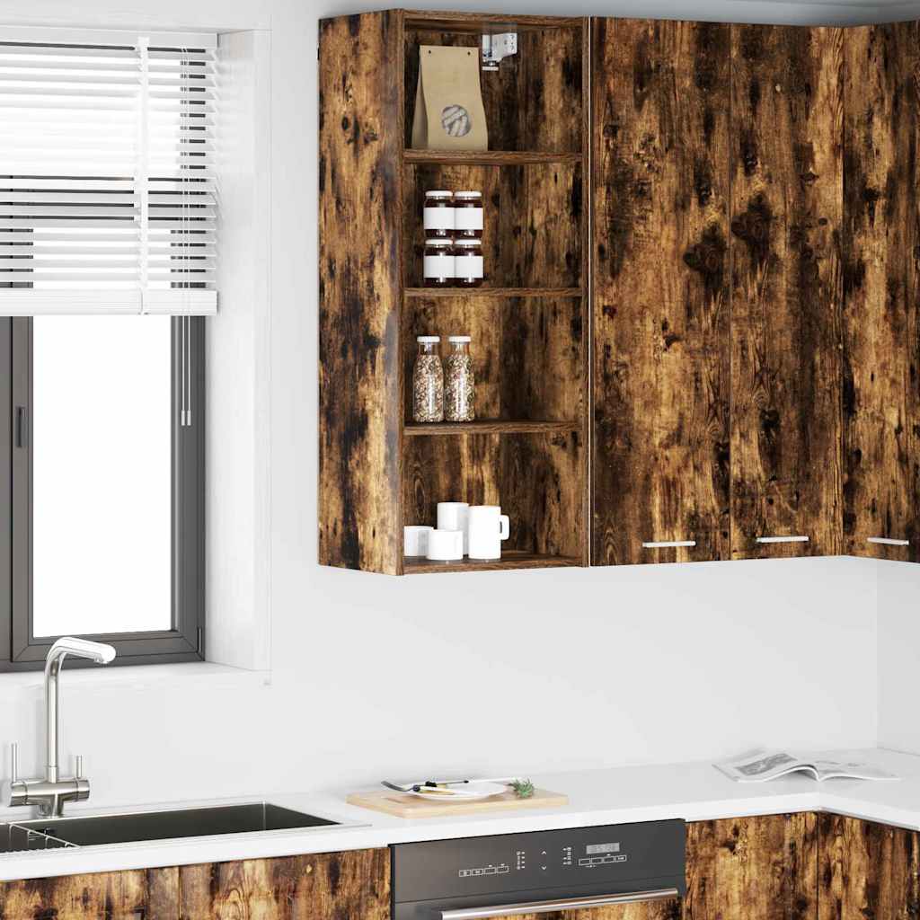 Hanging Cabinet Smoked Oak 40 x 29.5 x 100 cm Engineered Wood