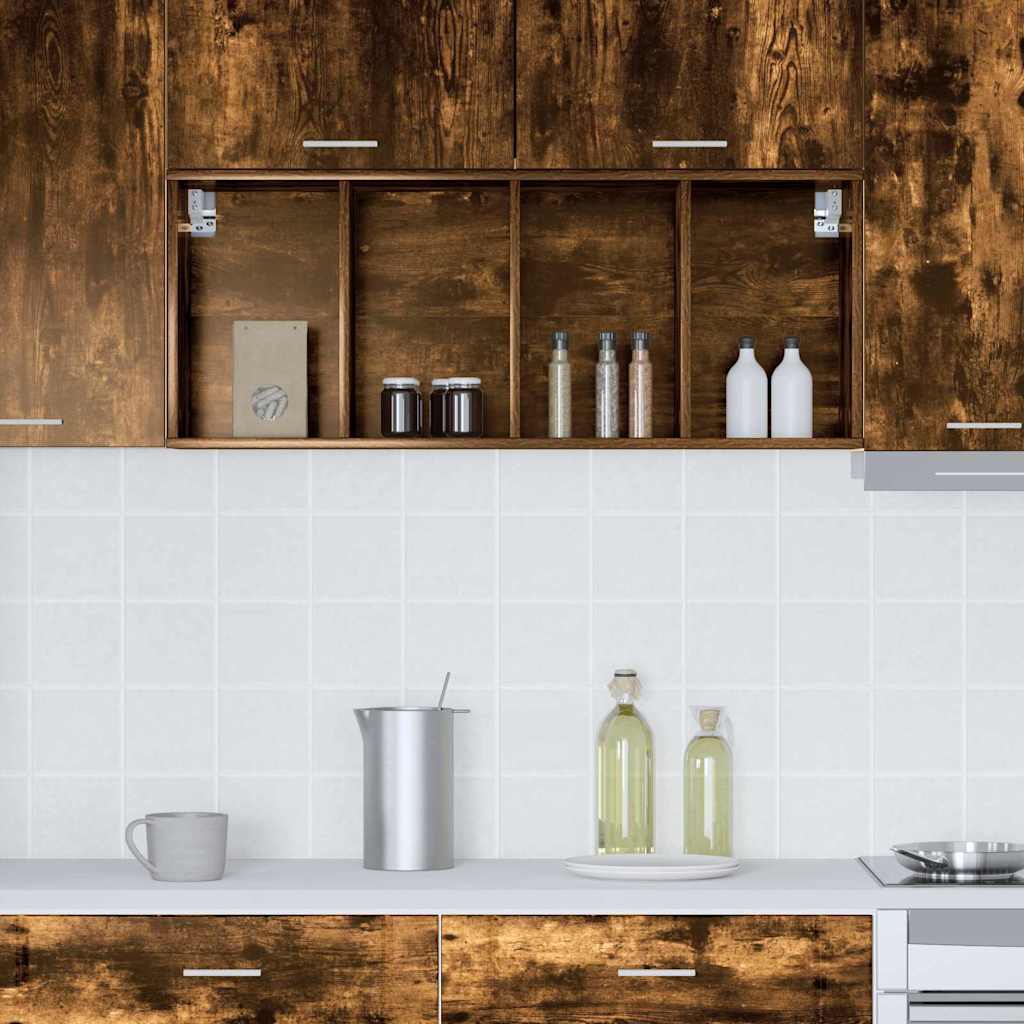 Hanging Cabinet Smoked Oak 40 x 29.5 x 100 cm Engineered Wood