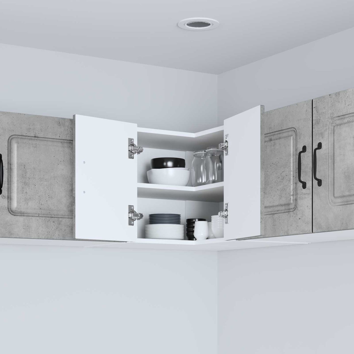 Dishwasher Panel Kalmar Concrete Grey 57 x 57 x 40 cm
