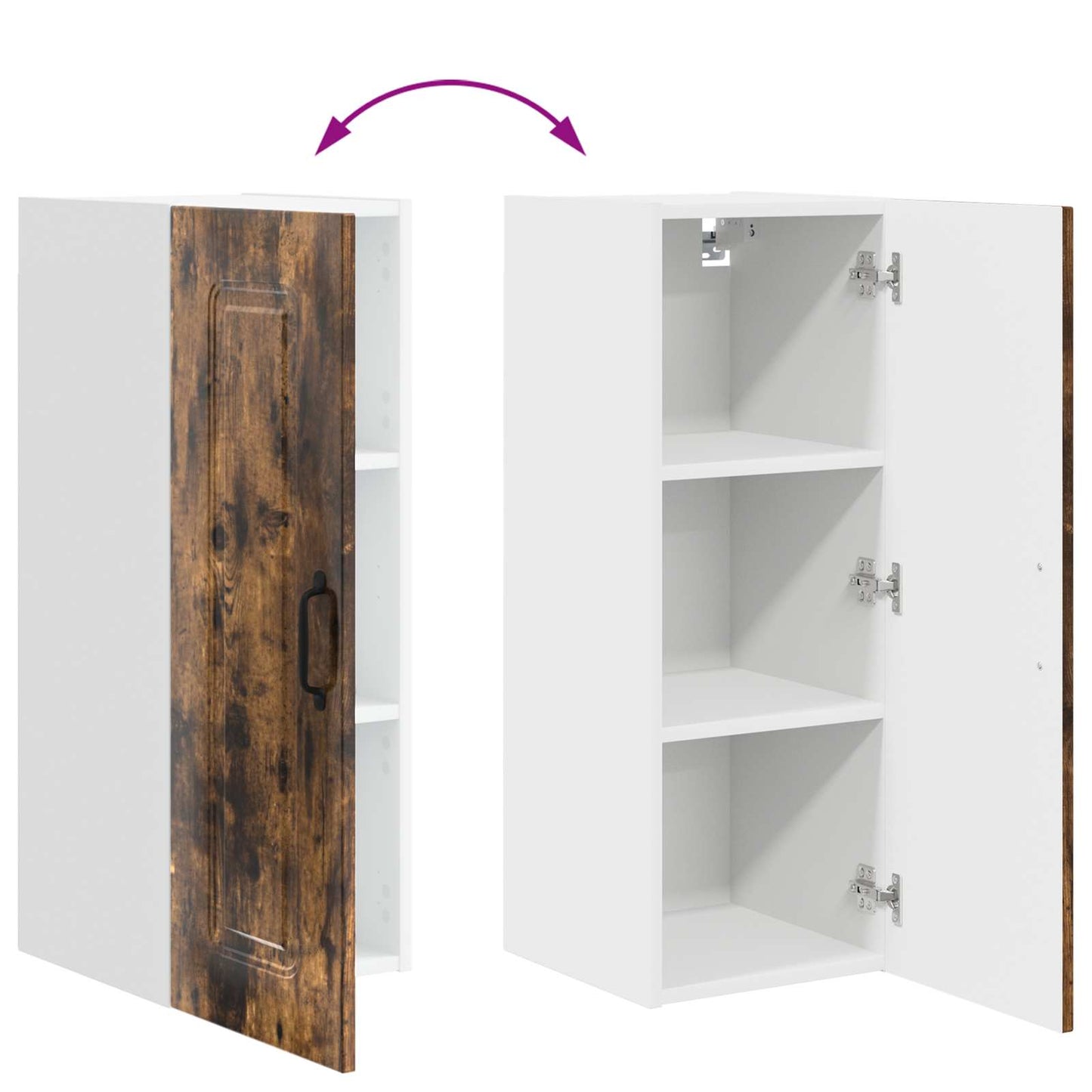 Dishwasher Panel Kalmar Smoked Oak 30 x 31 x 80 cm