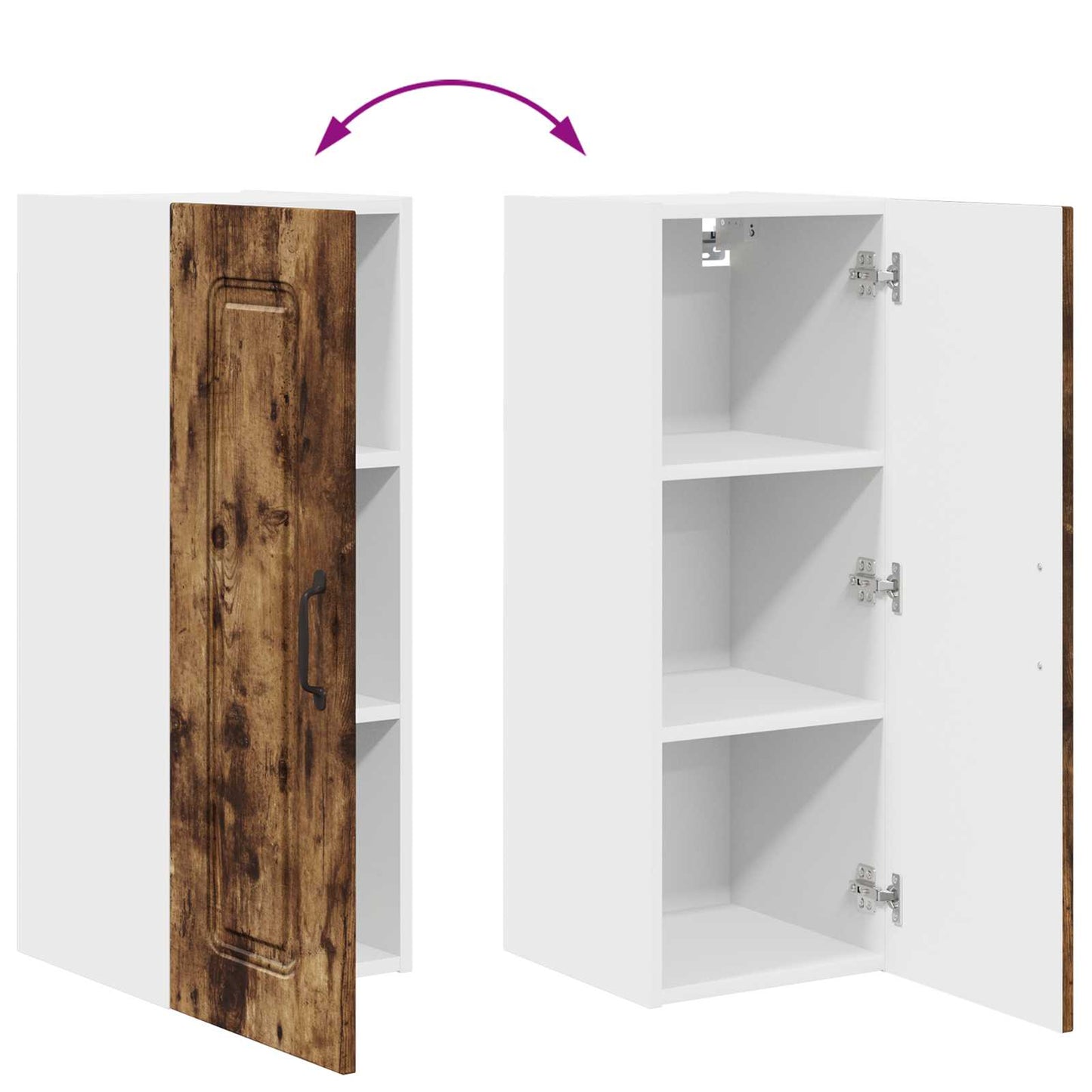Dishwasher Panel Kalmar 2 pcs Smoked Oak 30 x 31 x 80 cm