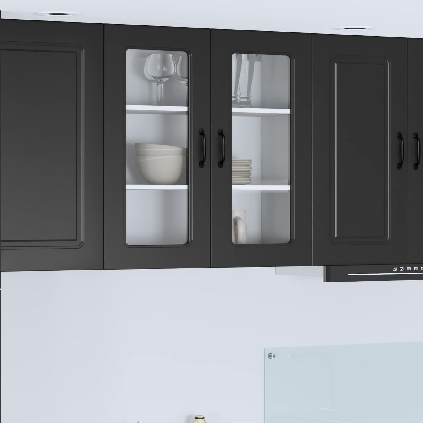 Dishwasher Panel Kalmar Black 80 x 31 x 80 cm Engineered Wood