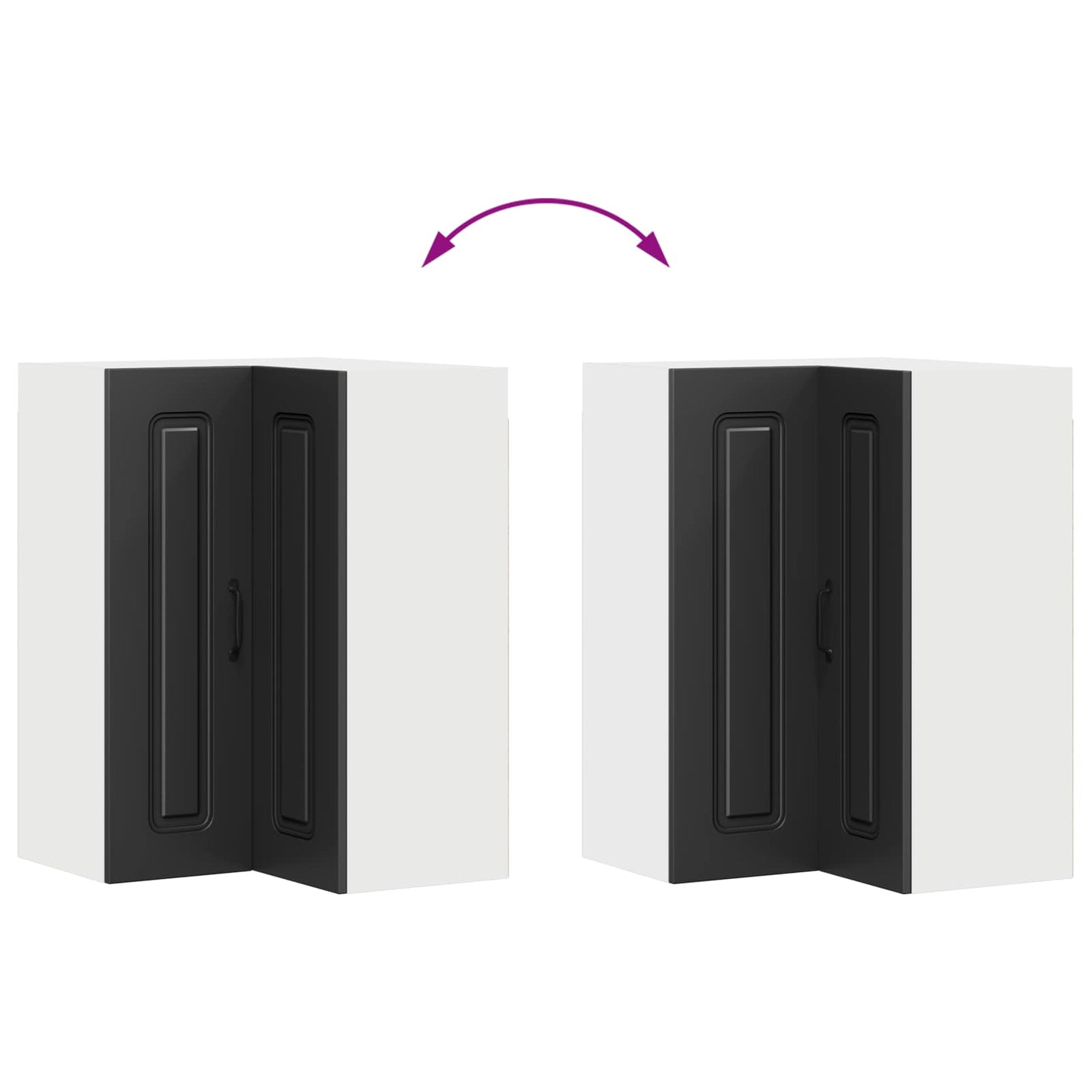 Dishwasher Panel Kalmar Black 57 x 57 x 80 cm Engineered Wood