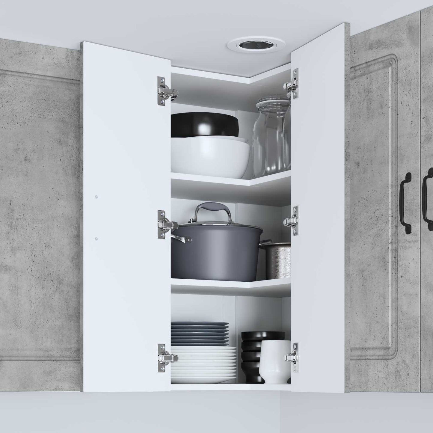 Dishwasher Panel Kalmar Concrete Grey 57 x 57 x 80 cm