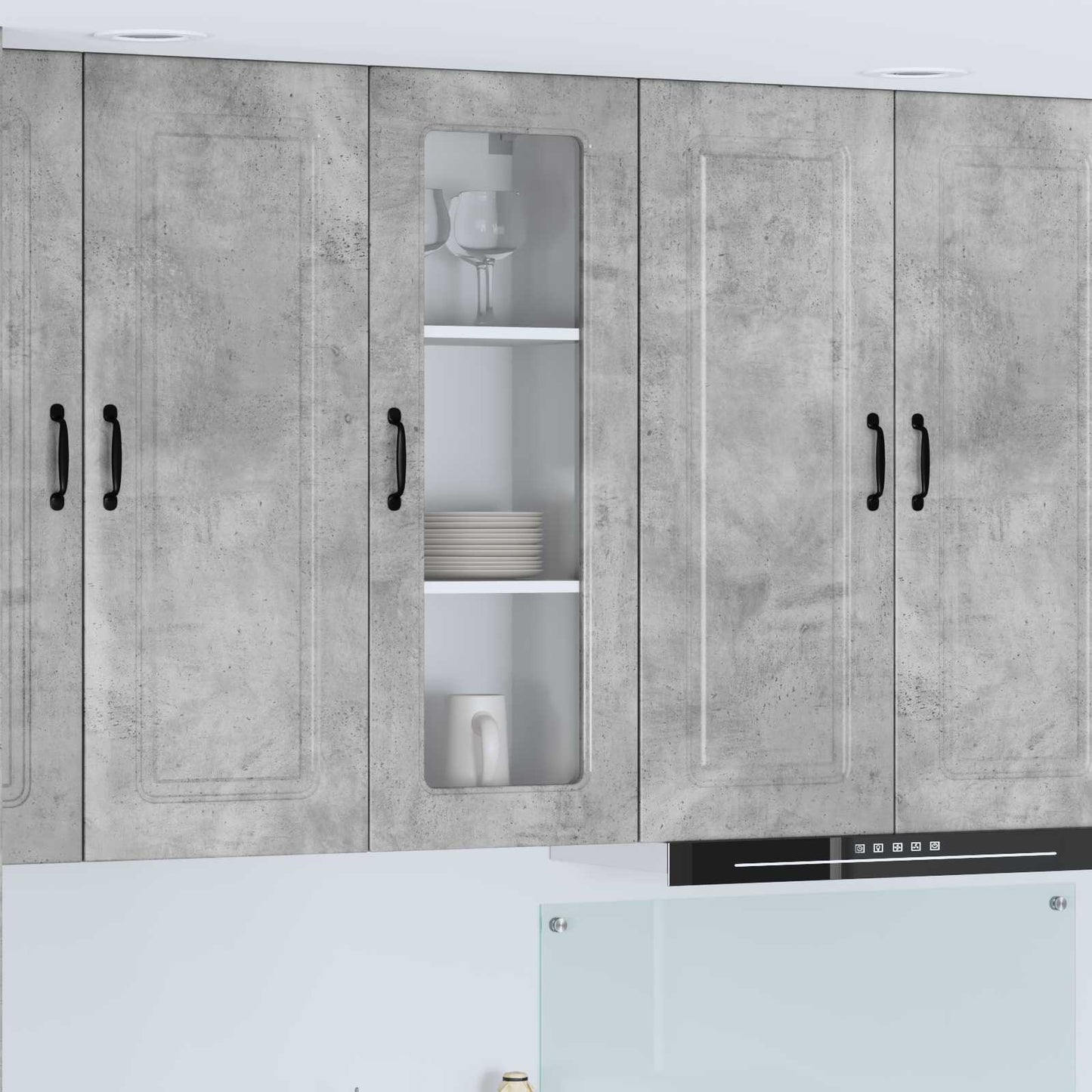 Dishwasher Panel Kalmar Concrete Grey 40 x 31 x 100 cm