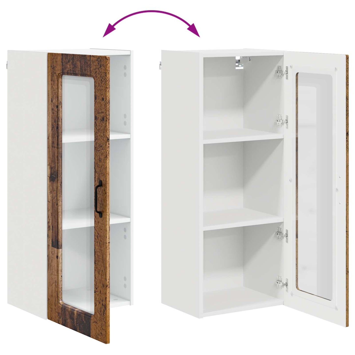 Dishwasher Panel Kalmar Old Wood 40 x 31 x 100 cm