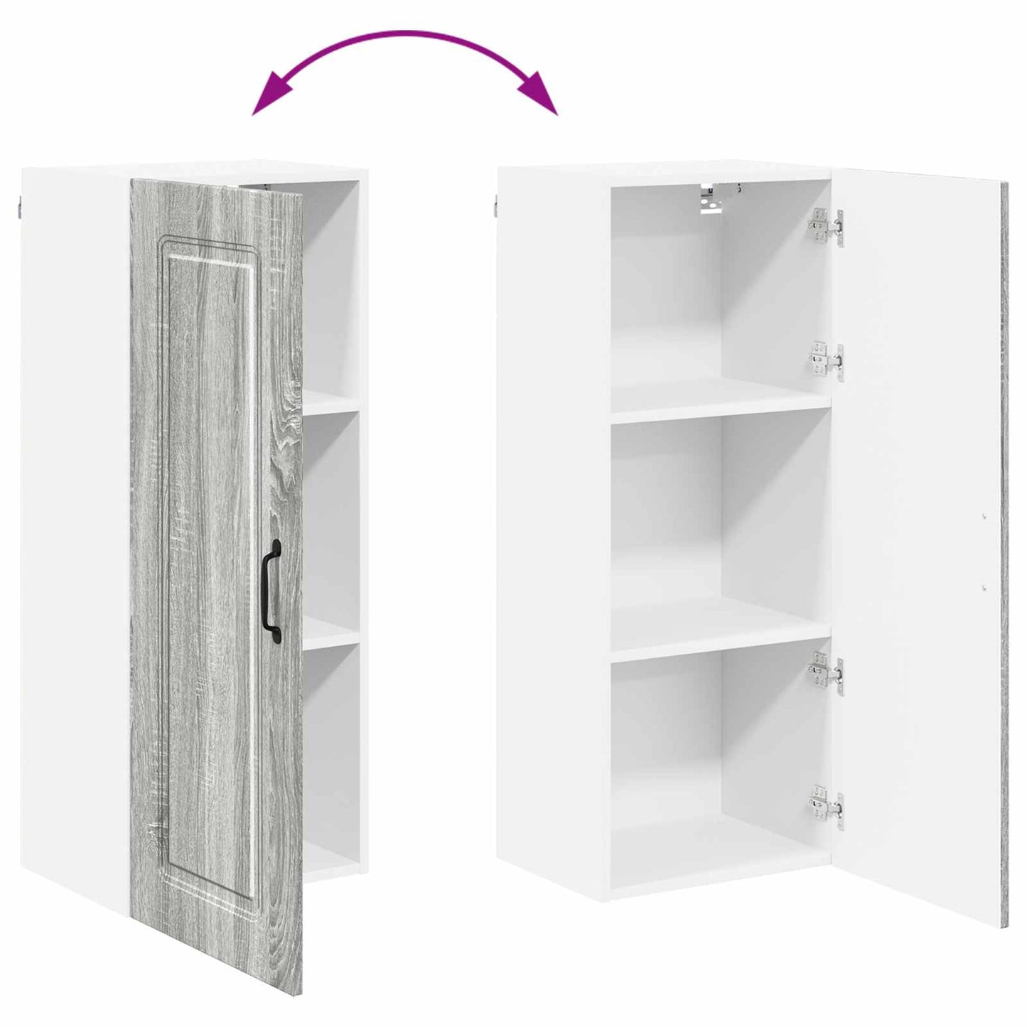 Dishwasher Panel Kalmar Grey Sonoma 40 x 31 x 100 cm