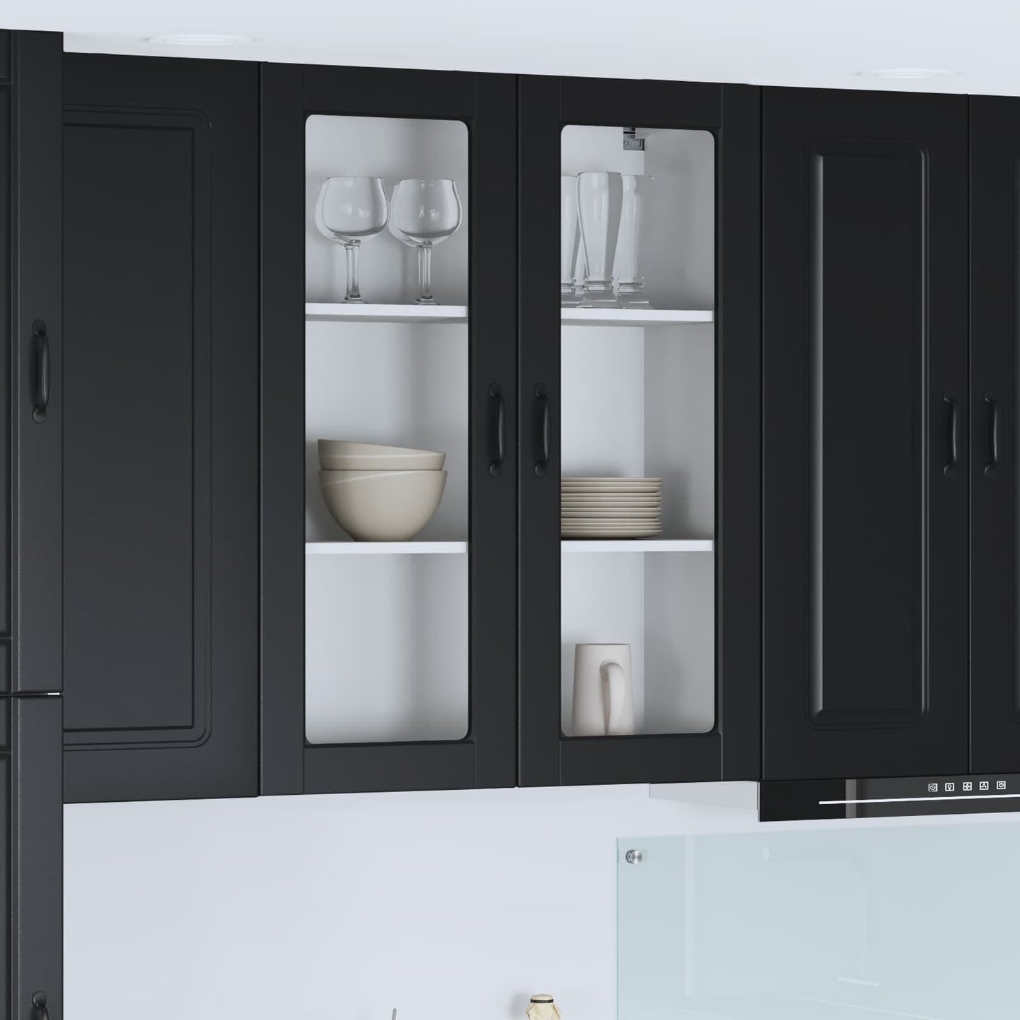 Dishwasher Panel Kalmar Black 80 x 31 x 100 cm Engineered Wood
