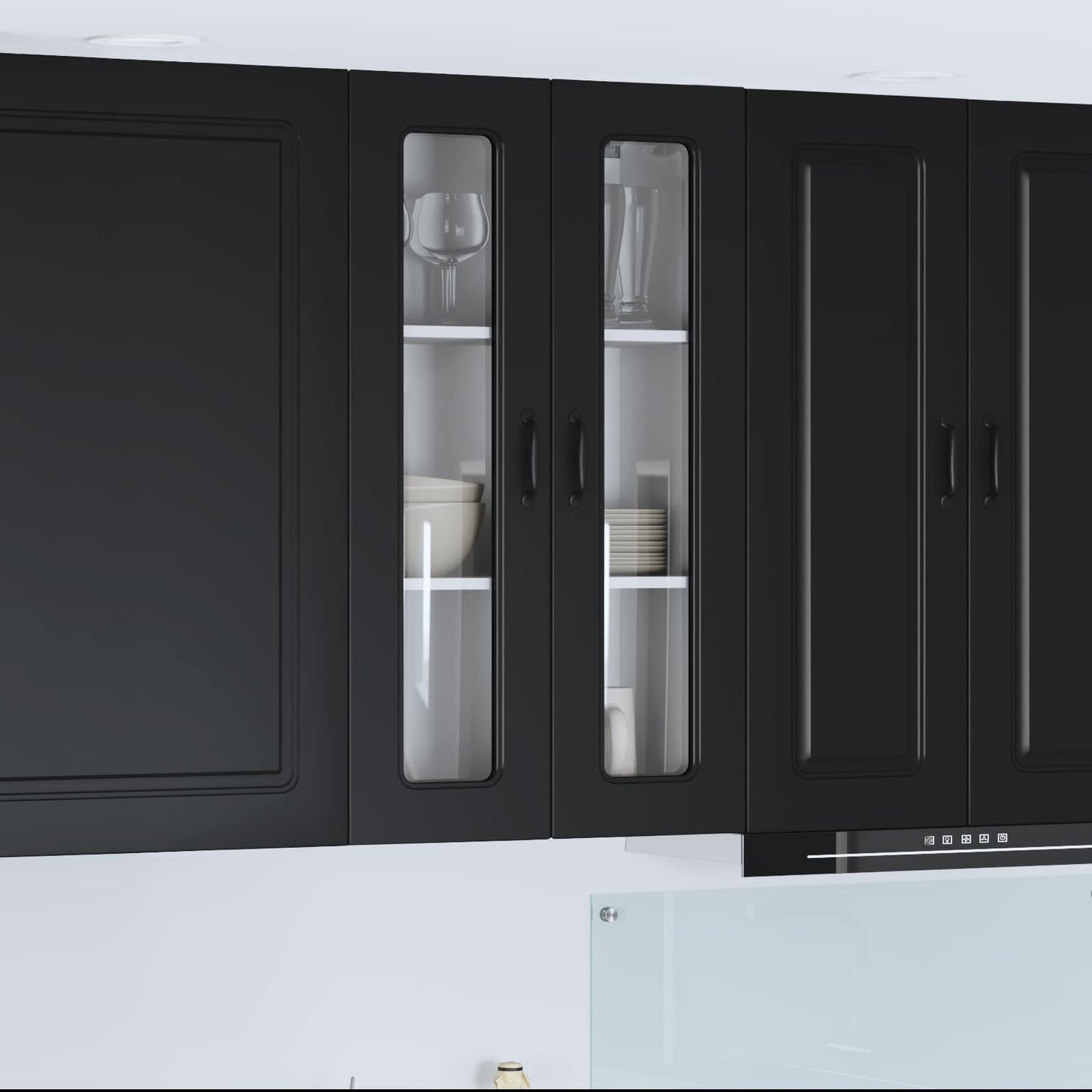 Dishwasher Panel Kalmar Black 60 x 31 x 100 cm Engineered Wood