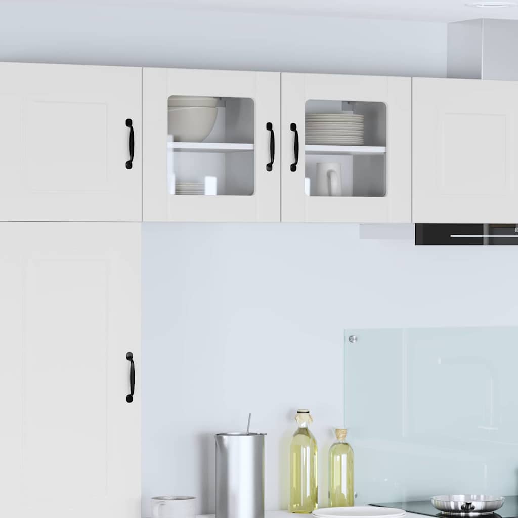 Wall Glass Cabinet LUCCA White 40 x 31 x 40 cm Engineered Wood
