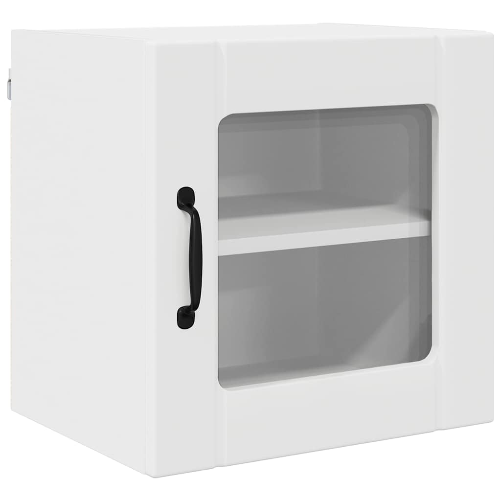 Wall Glass Cabinet LUCCA White 40 x 31 x 40 cm Engineered Wood