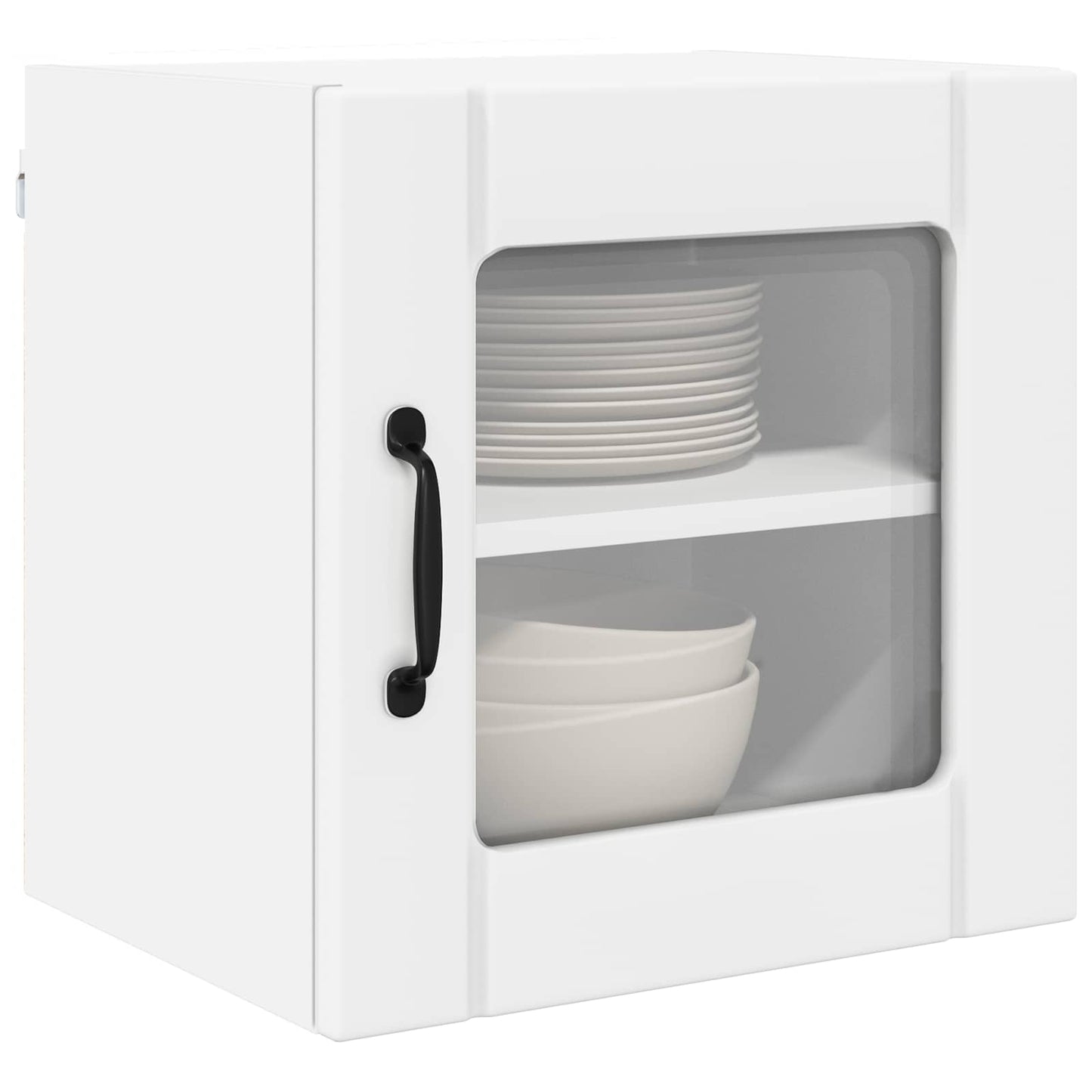 Wall Glass Cabinet LUCCA 2 pcs White 40 x 31 x 40 cm