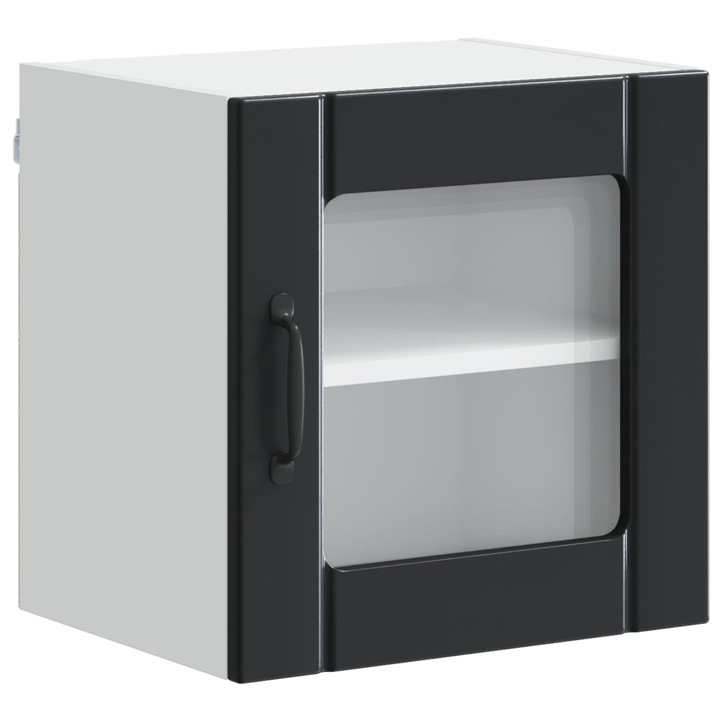 Wall Glass Cabinet LUCCA 2 pcs Black 40 x 31 x 40 cm