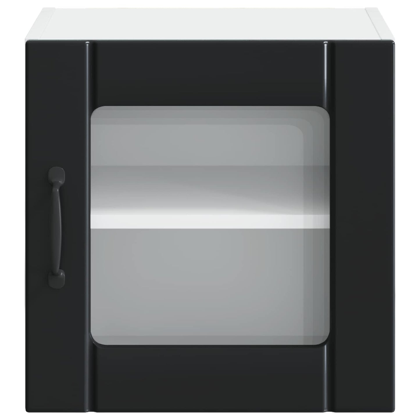 Wall Glass Cabinet LUCCA 2 pcs Black 40 x 31 x 40 cm