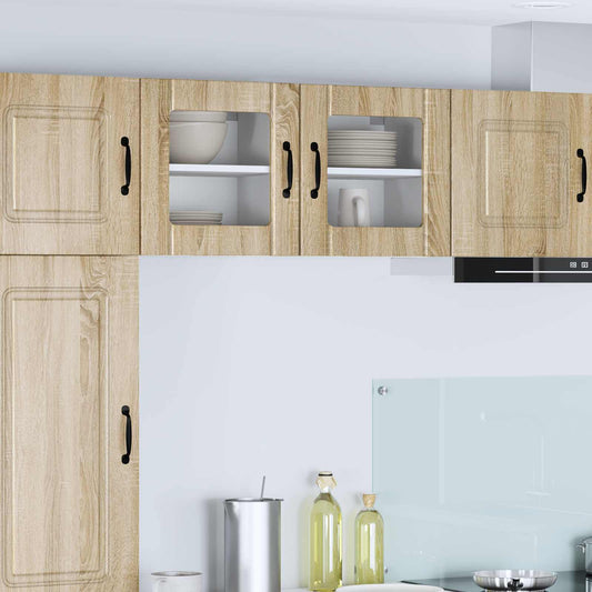 Wall Glass Cabinet LUCCA Sonoma Oak 40 x 31 x 40 cm
