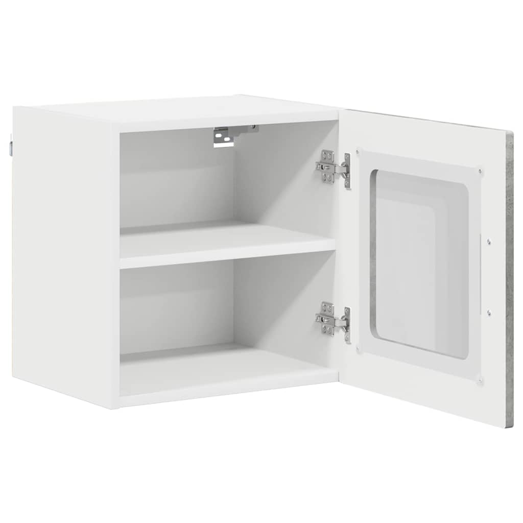 Wall Glass Cabinet LUCCA Concrete Grey 40 x 31 x 40 cm
