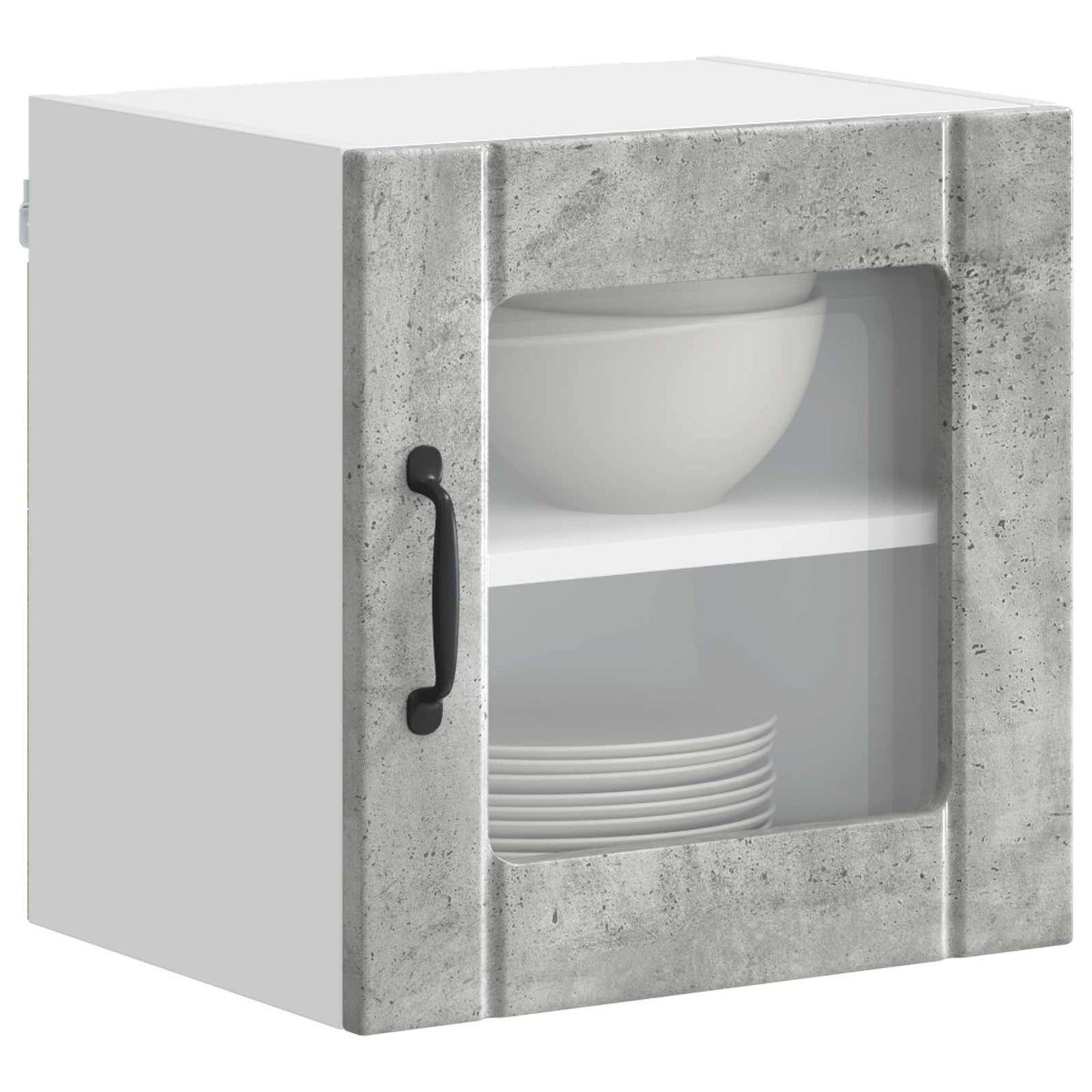 Wall Glass Cabinet LUCCA Concrete Grey 40 x 31 x 40 cm