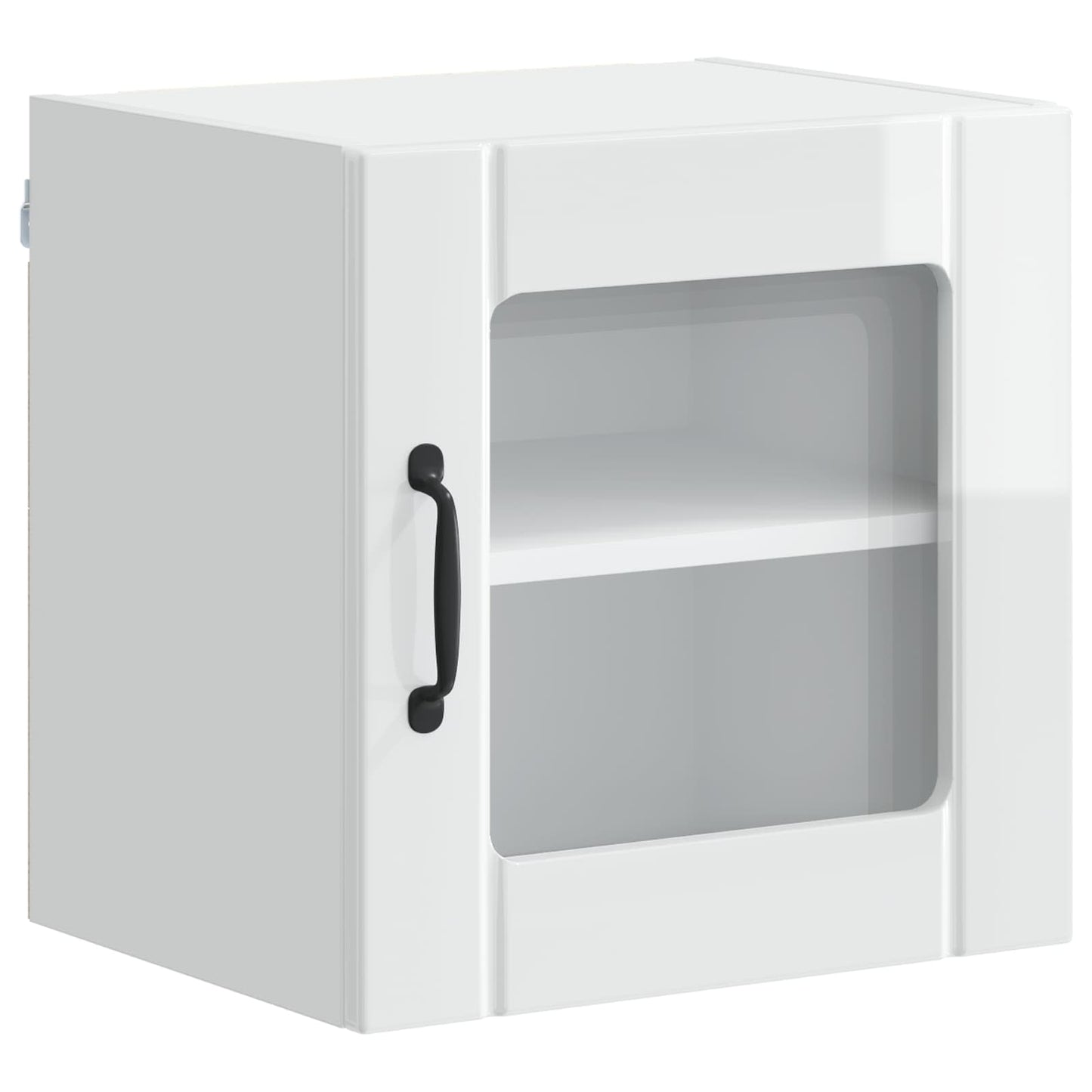 Wall Glass Cabinet LUCCA High Gloss White 40 x 31 x 40 cm