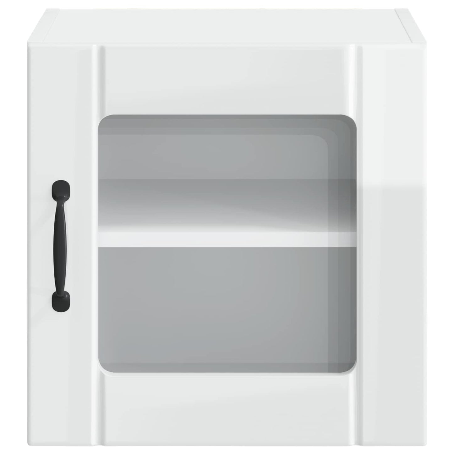 Wall Glass Cabinet LUCCA High Gloss White 40 x 31 x 40 cm