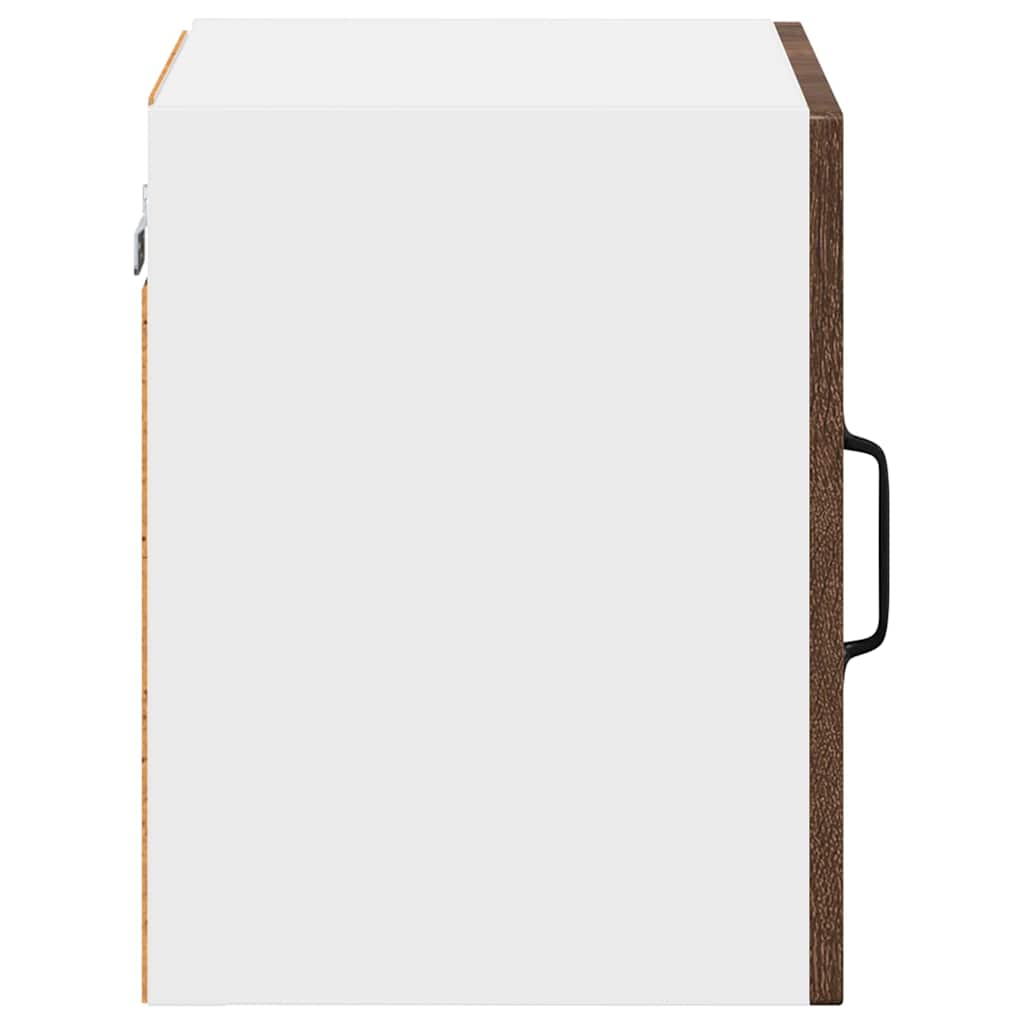 Wall Glass Cabinet LUCCA 2 pcs Brown Oak 40 x 31 x 40 cm